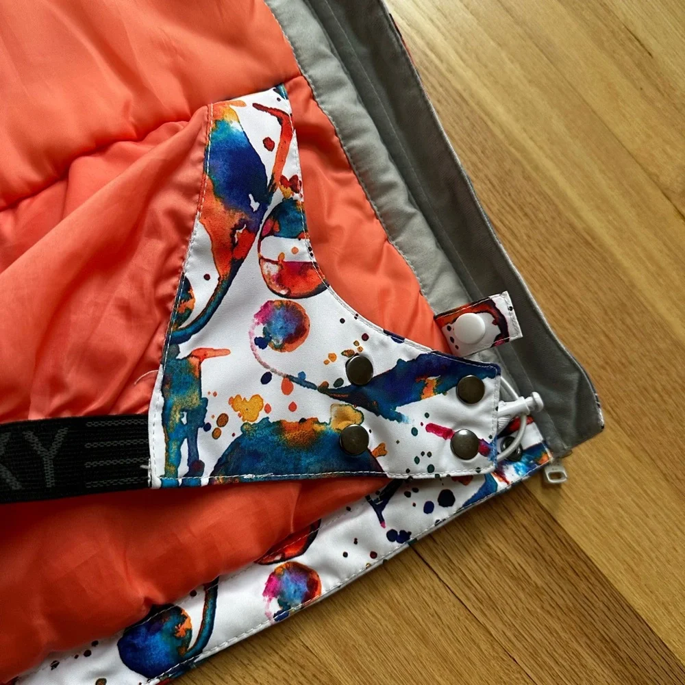 Roxy Multicolor Girls Ski Snowboard Jacket Size 12 Large L - Picture 8 of 8